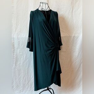 354 - R&M Richards Deep Teal Long Sleeve Dress